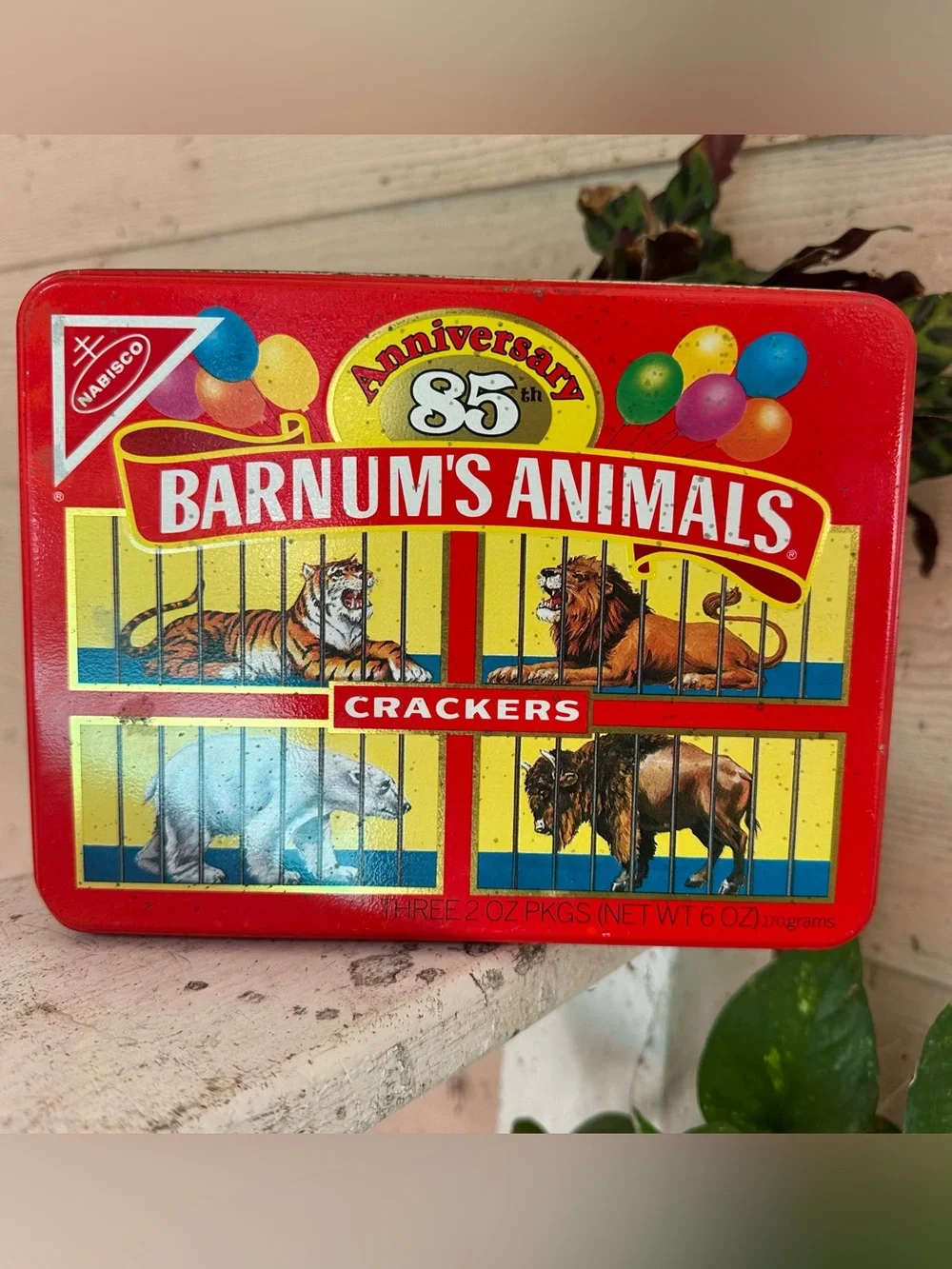 Vintage 1987 Nabisco Barnum’s Animals Crackers 85th Anniversary Collectible Tin